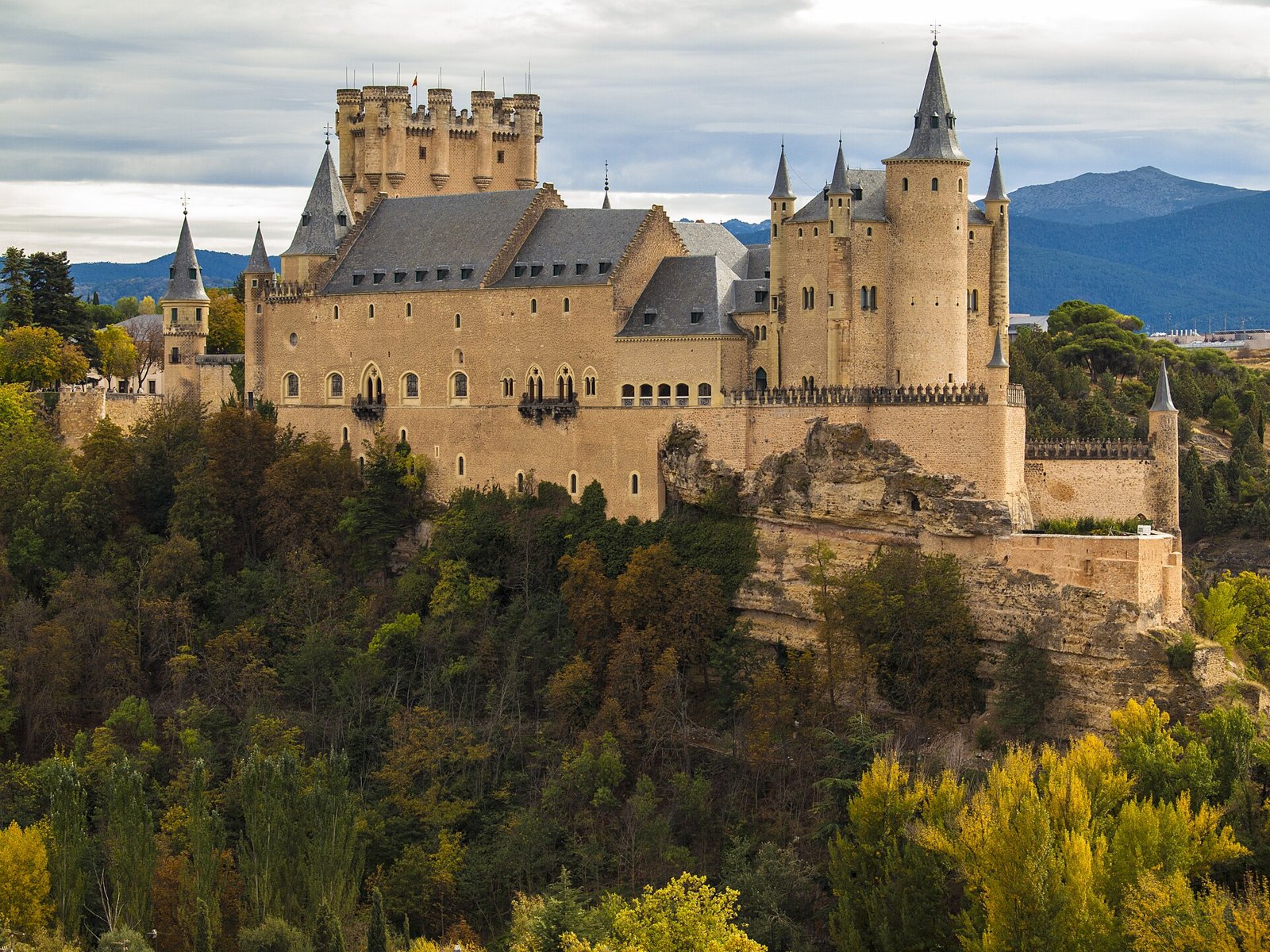 The Alcázar of Segovia on its rocky outcrop like the prow of a ship